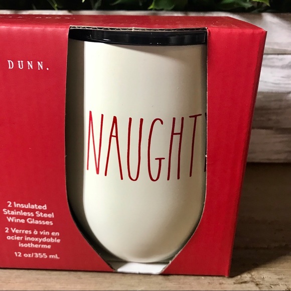 Rae Dunn Wine Tumblers Nice & Naughty - Picture 3 of 4